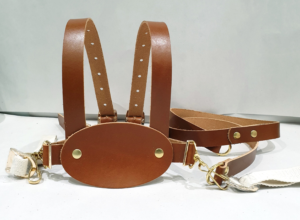 Genuine Brown leather toddler walking safety reins