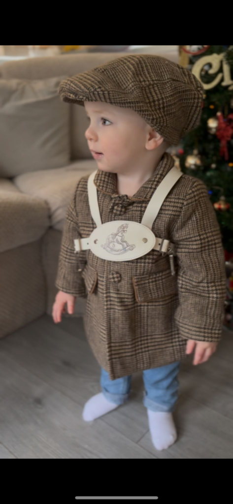 Leather toddler reins with embroidered rocking horse (colour options available) - Image 3
