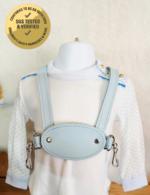 Pastel Blue Leather toddler walking safety harness (free personalisation) - Image 3