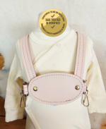 Pastel Pink leather toddler walking harness safety reins (free personalisation)