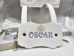 Supreme white sculpt toddler safety reins with embroidery crown & personalisation - Image 2