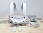 White Traditional leather toddler walking safety reins BSEN 31210 2004 - Image 2